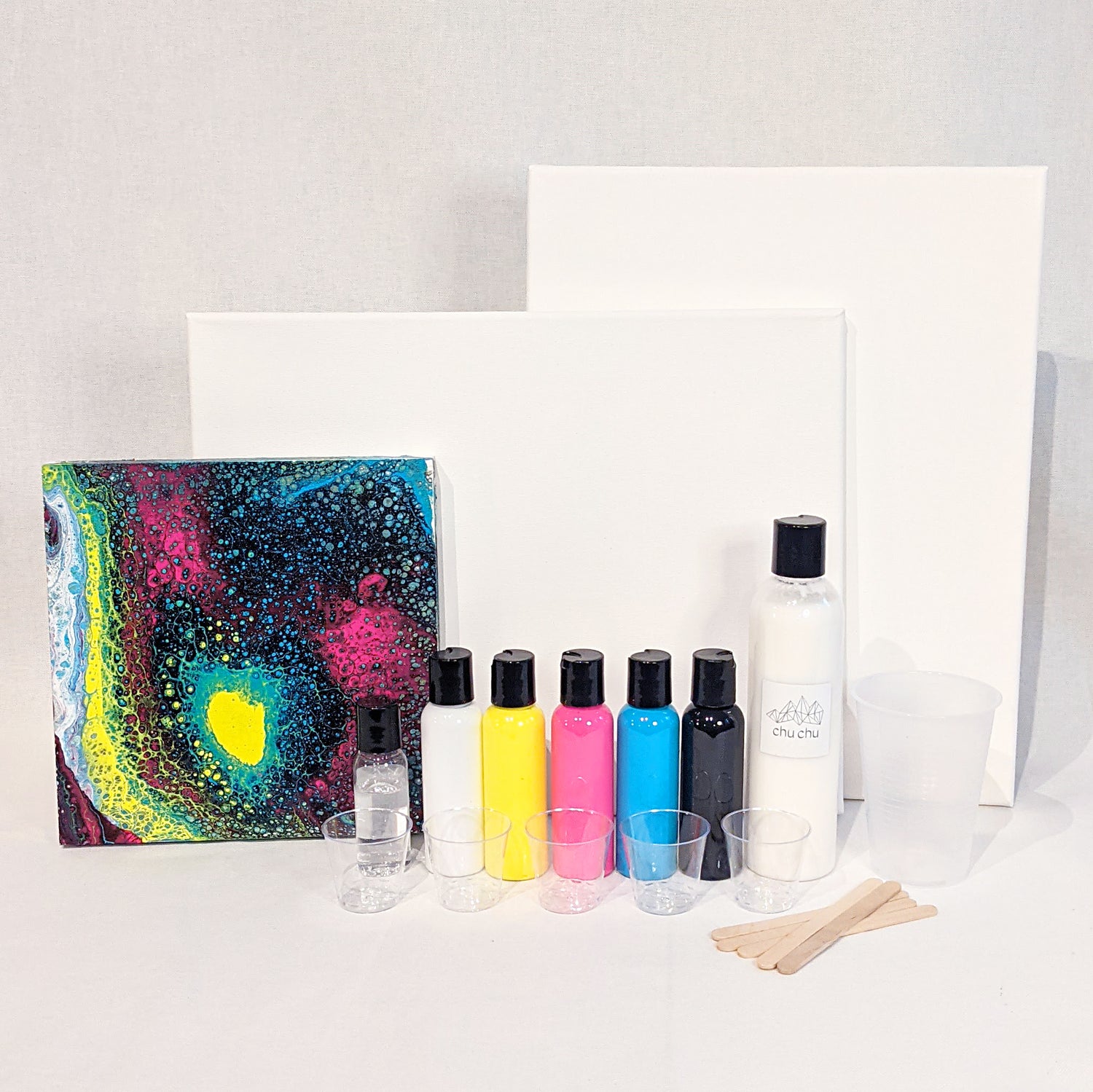 Fluid Pour Painting DIY Art Kit - Granville Neon – Chu Chu